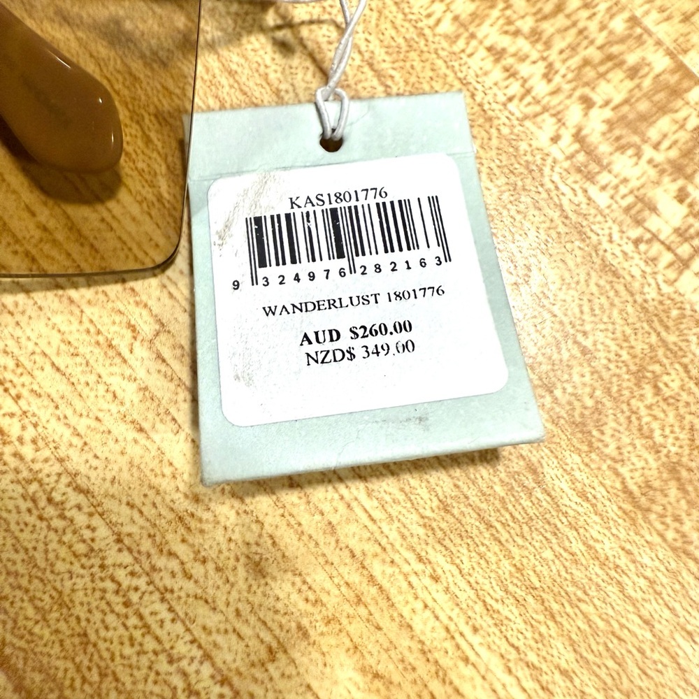 KAREN WALKER WANDERLUST CARAMEL SUNGLASSES IN CASE - Picture 6 of 13